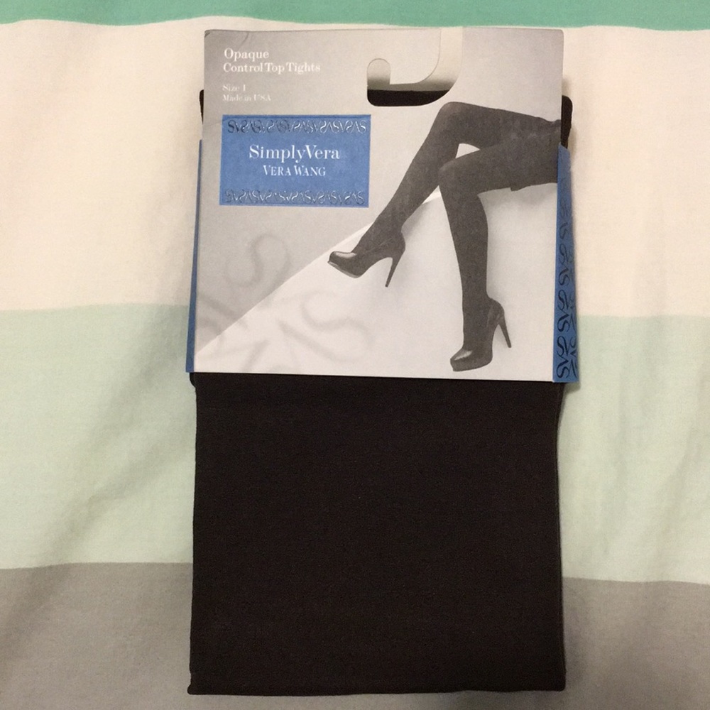 SimplyVera Opaque Control Top Tights - NWT